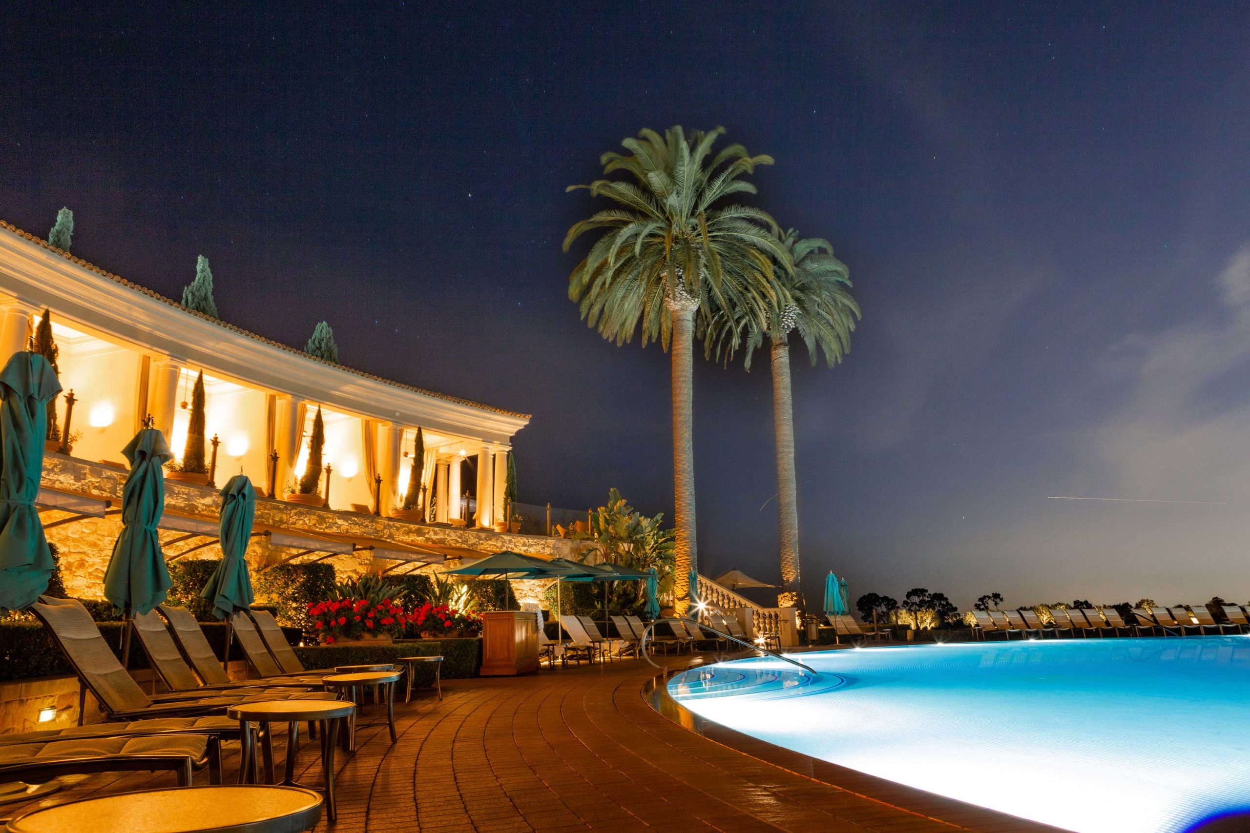 Coliseum pool at night