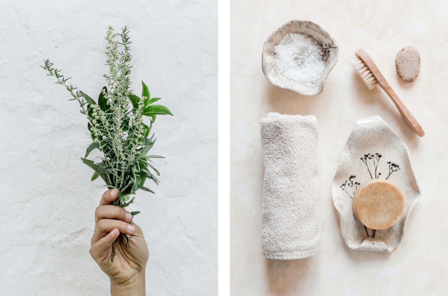 Spa ingredients and tools