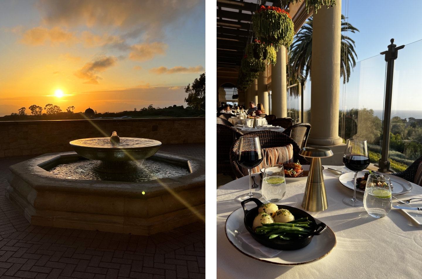 Collage of dining