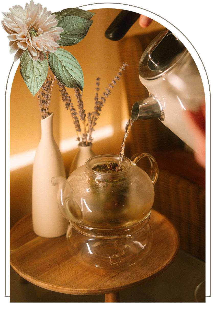 nighttime rituals tea pour