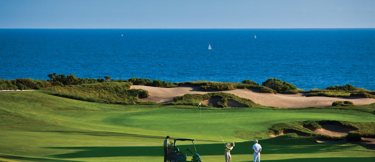 golfers on golf course
