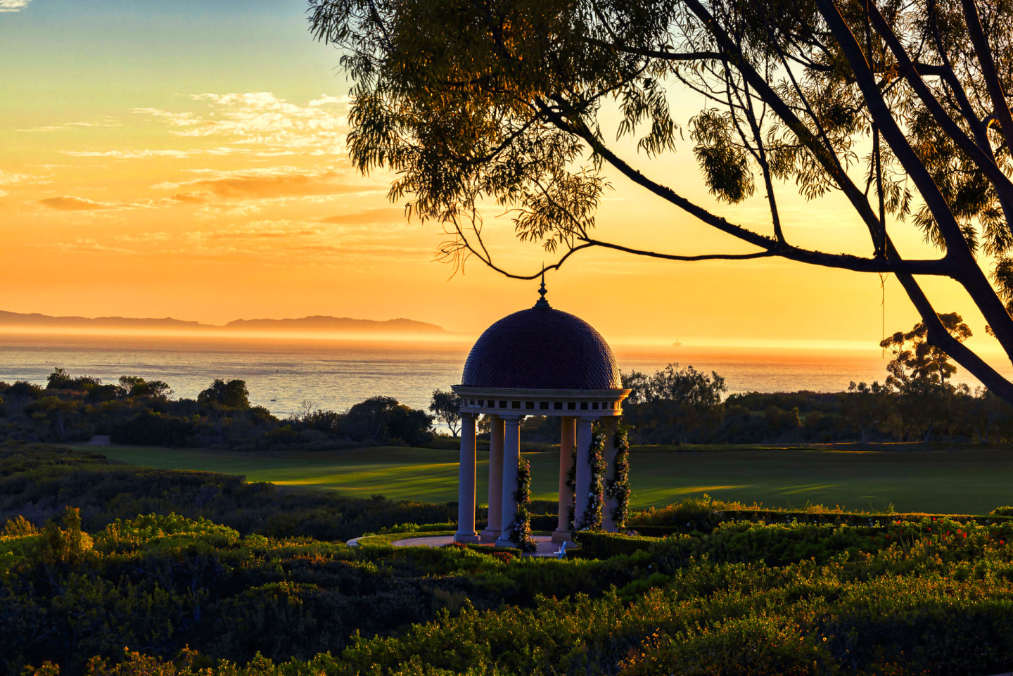 sunset at the rotunda