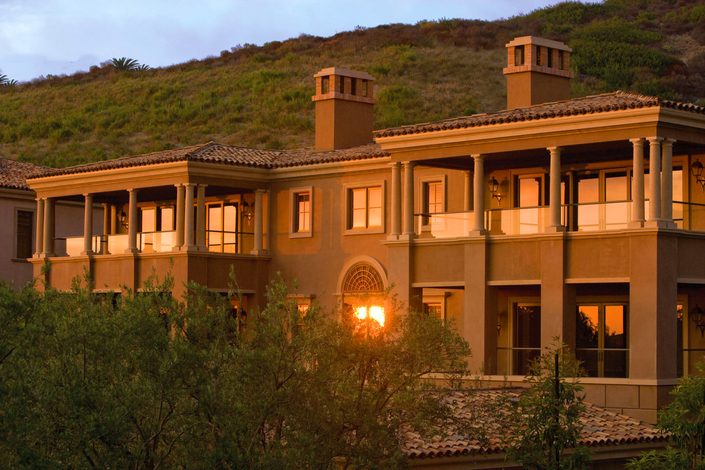 Sunset at the villas