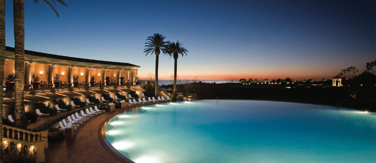 Coliseum Pool at night